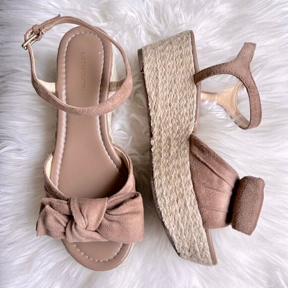 Liz Claiborne bow espadrille wedges - Picture 2 of 7